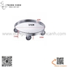 Đế chậu inox có bánh xe di chuyển, kệ để nồi có bánh xe hình tròn thông minh