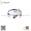 Đế chậu inox có bánh xe di chuyển, kệ để nồi có bánh xe hình tròn thông minh