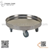 Đế chậu inox có bánh xe di chuyển, kệ để nồi có bánh xe hình tròn thông minh