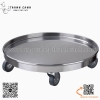 Đế chậu inox có bánh xe di chuyển, kệ để nồi có bánh xe hình tròn thông minh