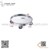 Đế chậu inox có bánh xe di chuyển, kệ để nồi có bánh xe hình tròn thông minh