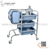Xe đẩy dọn bàn 3 tầng, Xe dọn đồ bẩn 3 tầng cho nhà hàng khách sạn