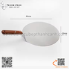 Xẻng xúc pizza cán gỗ mặt tròn bản to, tay cầm cán gỗ chống trơn trượt
