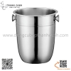 Xô inox đựng đá thân bầu 6L, xô ướp lạnh rượu vang, xô inox