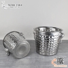 Xô inox ngâm rượu vang 2 quai dạng gò thủ công