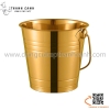Xô Đựng Đá Inox Vàng, xô đá inox có quai màu vàng