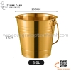 Xô Đựng Đá Inox Vàng, xô đá inox có quai màu vàng