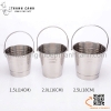 Xô đựng đá bằng inox có quai xách, xô inox có quai, xô xách đá