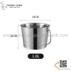 Xô đựng đá bằng inox có quai xách, xô inox có quai, xô xách đá