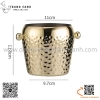Âu inox đựng đá mini dạng gò chấm bi, xô đựng đá mini tay cầm