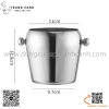 Âu inox đựng đá mini dạng gò chấm bi, xô đựng đá mini tay cầm
