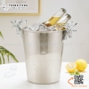 Xô ngâm rượu vang bằng inox đầu hươu màu bạc, Xô hươu, Xô ướp lạnh rượu vàng màu bạc