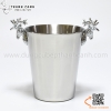 Xô ngâm rượu vang bằng inox đầu hươu màu bạc, Xô hươu, Xô ướp lạnh rượu vàng màu bạc