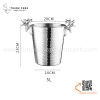 Xô ngâm rượu vang bằng inox đầu hươu vân vẩy cá mẫu mới