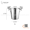 Xô ngâm rượu vang bằng inox đầu hươu vân vẩy cá mẫu mới