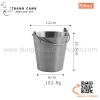 Xô đựng gà rán, khoai tây chiên, đồ ăn vặt bằng inox có quai xách hai màu sắc