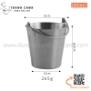 Xô đựng gà rán, khoai tây chiên, đồ ăn vặt bằng inox có quai xách hai màu sắc