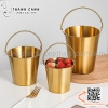 Xô đựng gà rán, khoai tây chiên, đồ ăn vặt bằng inox có quai xách hai màu sắc