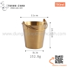 Xô đựng gà rán, khoai tây chiên, đồ ăn vặt bằng inox có quai xách hai màu sắc