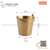 Xô đựng gà rán, khoai tây chiên, đồ ăn vặt bằng inox có quai xách hai màu sắc