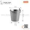 Xô đựng gà rán, khoai tây chiên, đồ ăn vặt bằng inox có quai xách hai màu sắc