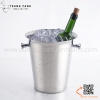 Xô ngâm rượu vang inox miệng loe, thân trơn, có hai núm cầm hai bên với hai màu sắc khác nhau