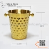 Xô inox ướp lạnh rượu vang dạng gò chấm bi hai màu Dung Tích 5L