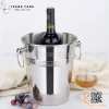 Xô ngâm rượu vang inox thân viền, khuyên tròn cao cấp