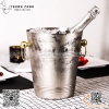 Xô ngâm rượu vang inox thân viền, khuyên tròn cao cấp
