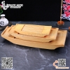 Xuồng nhựa vân gỗ bày sushi, sashimi phong cách mới có ngăn chặn đá và nước có thể tháo rời