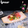Xuồng nhựa vân gỗ bày sushi, sashimi phong cách mới có ngăn chặn đá và nước có thể tháo rời