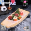 Xuồng nhựa vân gỗ bày sushi, sashimi phong cách mới có ngăn chặn đá và nước có thể tháo rời