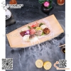 Xuồng nhựa vân gỗ bày sushi, sashimi phong cách mới có ngăn chặn đá và nước có thể tháo rời