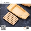 Xuồng nhựa vân gỗ bày sushi, sashimi phong cách mới có ngăn chặn đá và nước có thể tháo rời