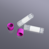Lọ Vial trữ mẫu đông lạnh 2.0ml, ren ngoài, tiệt trùng, nắp màu tím, ống trong suốt
