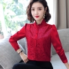 Mã L605: Áo sơ mi ren chiffon nữ cao cấp dài tay
