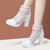 Mã L079 Giày bốt ngắn lưới rỗng mùa hè