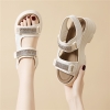 Mã L993: Giày sandal đế xuồng bằng da thật dành cho nữ cao cấp
