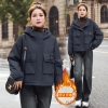 Mã L904: Áo khoác parka ngắn cho nữ cao cấp dày dặn