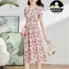 Mã L439: đầm váy đẹp cao cấp nữ cao cấp cao cấp tinh tế lụa tơ tằm cổ chữ V họa tiết hoa mùa hè