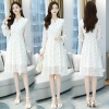 Mã A975: Đầm Voan hoa Xuân 2021 New Slim Dài Tay Váy Ren Hoa Nữ