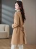 Mã K662: áo khoác nữ dây đai eo thanh lịch cao cấp
