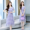 Mã C830: váy ngắn nữ cao cấp phong cách hoa voan