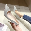 Mã B215: Giày cao gót nữ new stiletto nhọn pha lê sequins