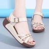 Mã K822: Giày Sandal Nữ Da Thật Đế Dày Đi Làm Du Lịch