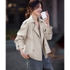 Mã L602: Áo khoác mangto ngắn đi làm thời trang Xinwei nữ cao cấp