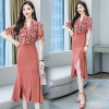 Mã B454: đầm Váy liền thân nữ thời trang hè kiểu mới nước ngoài váy đuôi cá cổ chữ v