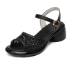 Mã M255: giày cao cấp sandal cao gót nữ, khoét rỗng, gót dày