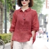 Mã L187: Áo sơ mi cotton và vải lanh trung niên nữ