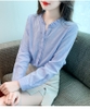 Mã H802: Áo sơ mi nữ cotton cổ lá sen